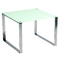 Table basse / bout de canap&eacute; moderne INOLA en inox et verre tremp&eacute;  image pub1