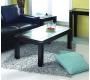 Table basse ch&ecirc;ne et verre tremp&eacute; d&eacute;poli JERRI