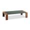 Table basse chocolat en ch&ecirc;ne et verre NEW CLARKSON
