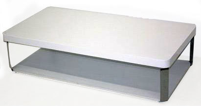 Table basse de salon design NEW JERSEY laqu&eacute;e blanche 