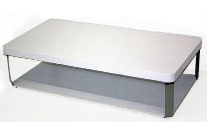 Table basse de salon design NEW JERSEY laqu&eacute;e blanche 