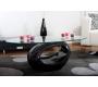 Table basse de salon en verre et ABS RONDELLA - coloris noir