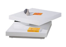 Table basse design laqu&eacute;e blanche DARIA