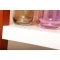 Table basse design laqu&eacute;e blanche et bois GLASGOW