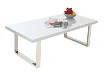 Table basse design laqu&eacute;e blanche HALIFAX