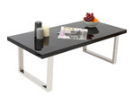 Table basse design laqu&eacute;e noire HALIFAX
