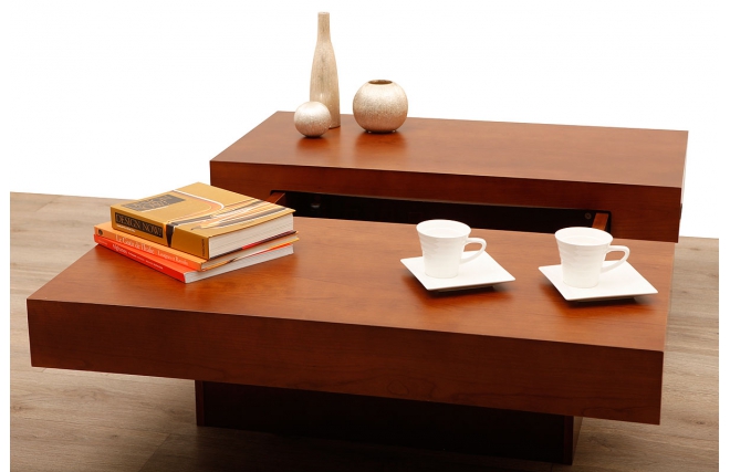 Table basse design plateaux ouvrants LAUREEN