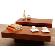 Table basse design plateaux ouvrants LAUREEN