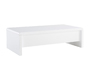 Table basse design r&eacute;glable blanche avec rangement LOLA
