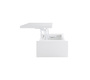 Table basse design r&eacute;glable blanche avec rangement LOLA