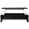 Table basse design r&eacute;glable noire avec rangement LOLA