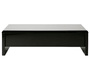 Table basse design r&eacute;glable noire avec rangement LOLA