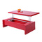 Table basse design relevable laqu&eacute;e rouge LOLA