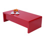 Table basse design relevable laqu&eacute;e rouge LOLA