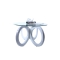 Table basse design verre blanche BUTTERFLY