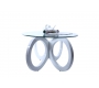 Table basse design verre blanche BUTTERFLY