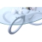 Table basse design verre blanche BUTTERFLY