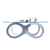 Table basse design verre blanche BUTTERFLY