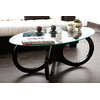 Table basse design verre noire BUTTERFLY