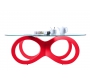 Table basse design verre rouge BUTTERFLY
