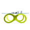 Table basse design verre vert anis BUTTERFLY