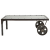Table basse industrielle m&eacute;tal CHARIOT