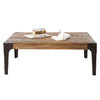 Table basse industrielle m&eacute;tal et bois MADISON