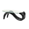 Table basse moderne noire plateau en verre tremp&eacute; MERYL