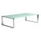 Table basse moderne verre et inox rectangulaire Inola