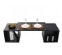 Table basse noire 2 &eacute;tag&egrave;res 