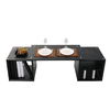 Table basse noire 2 &eacute;tag&egrave;res 