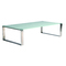 Table basse rectangulaire moderne en inox INOLA - verre tremp&eacute;  image pub1