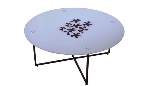 Table basse ronde FLOWER - coloris blanc image 1