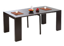 Table console extensible chocolat CALEB