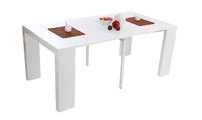 Table console extensible laqu&eacute;e blanche CALEB
