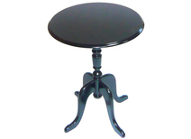 Table d'appoint baroque noire ronde LOUISA