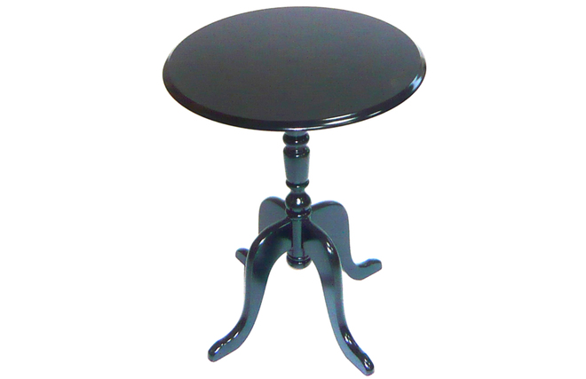 Table d'appoint baroque noire ronde LOUISA