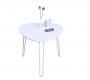 Table d'appoint design blanche LAKEA