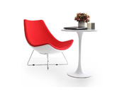 Table d'appoint design blanche LORCA
