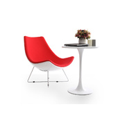 Table d'appoint design blanche LORCA