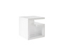 Table d'appoint design laqu&eacute;e blanche HALTON