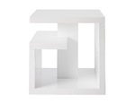 Table d'appoint design laqu&eacute;e blanche HALTON