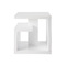 Table d'appoint design laqu&eacute;e blanche HALTON