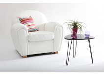Table d'appoint design noire LAKEA