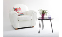 Table d'appoint design noire LAKEA