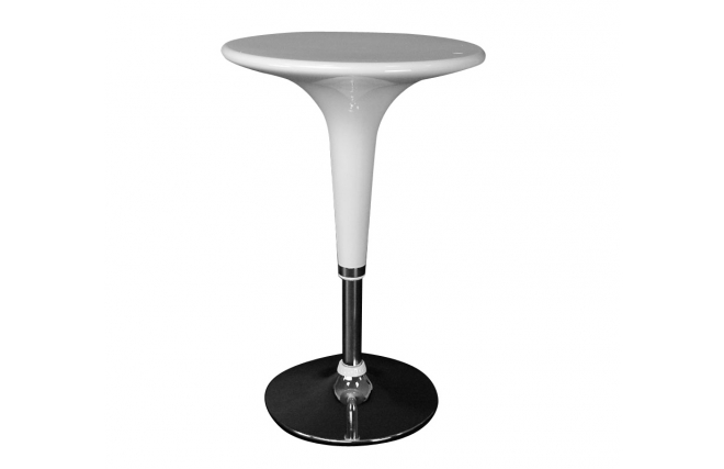 Table de bar design blanche ronde John