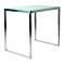 Table de bar en verre et inox rectangulaire 120 cm Inola