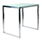 Table de bar en verre et inox rectangulaire 120 cm Inola