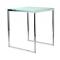 Table de bar haute carr&eacute;e verre tremp&eacute; INOLA  90cm
