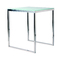 Table de bar haute carr&eacute;e verre tremp&eacute; INOLA  90cm